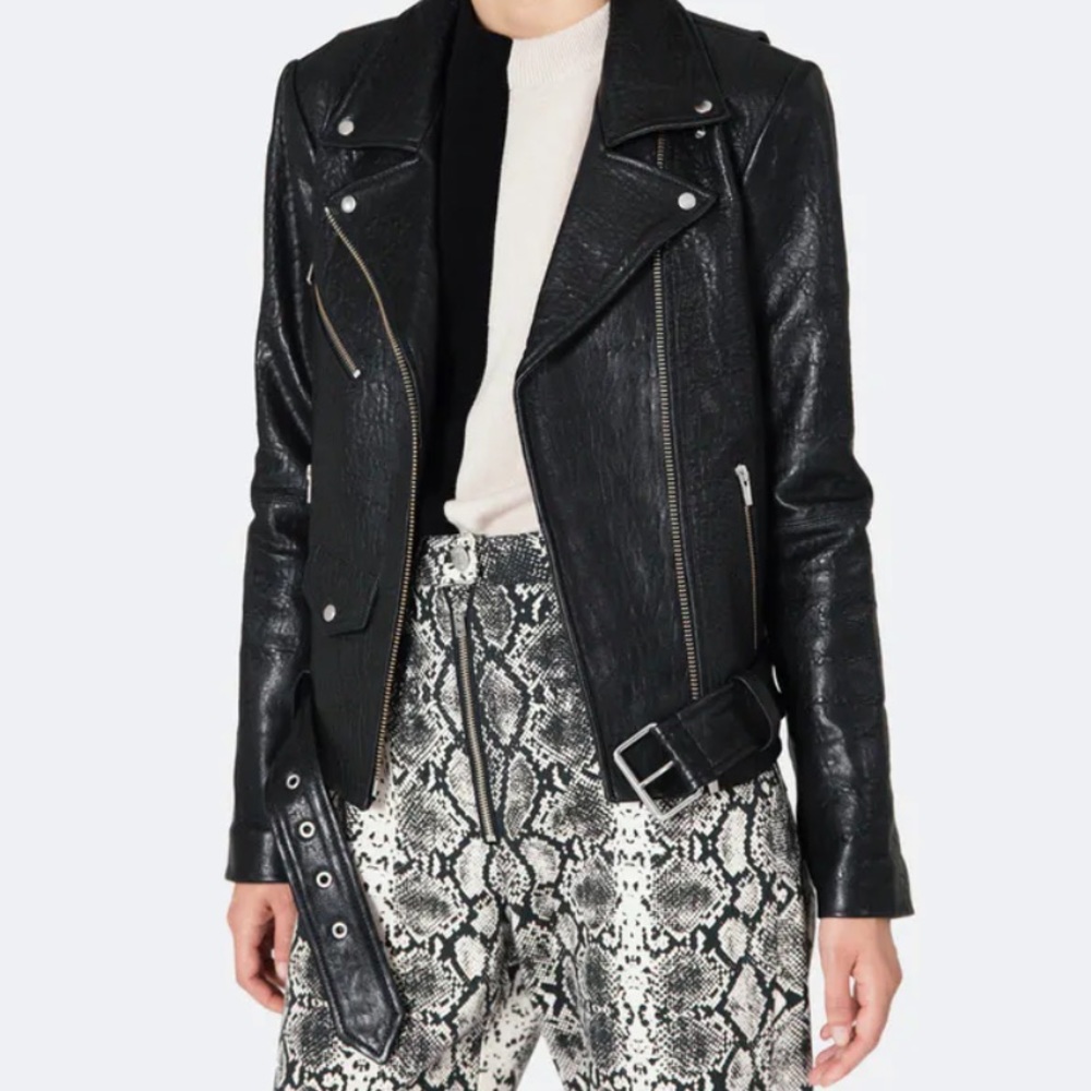 Veda Black Jayne Leather Jacket